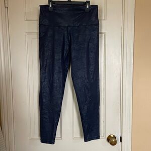 OFFLINE Aerie Size Large High Waisted Legging Black Liquid Faux Leather